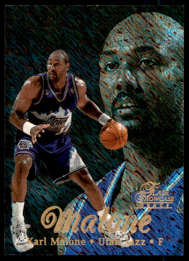 Karl Malone Card 1997-98 Flair Showcase Row 1 #56  Image 1