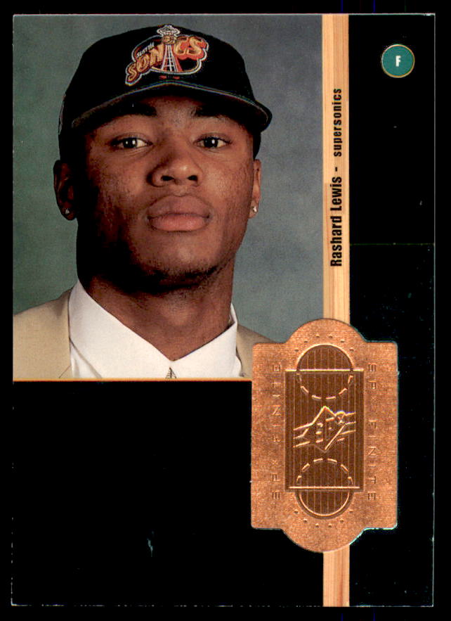 Rashard Lewis Rookie Card 1998-99 SPx Finite #240  Image 1