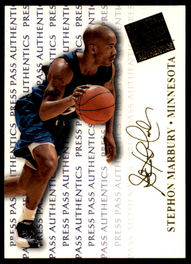 Stephon Marbury Card 1998 Press Pass Authentics #38  Image 1