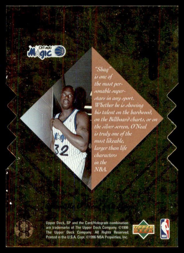 Shaquille O'Neal Card 1995-96 SP Championship Championship Shots #S20  Image 2