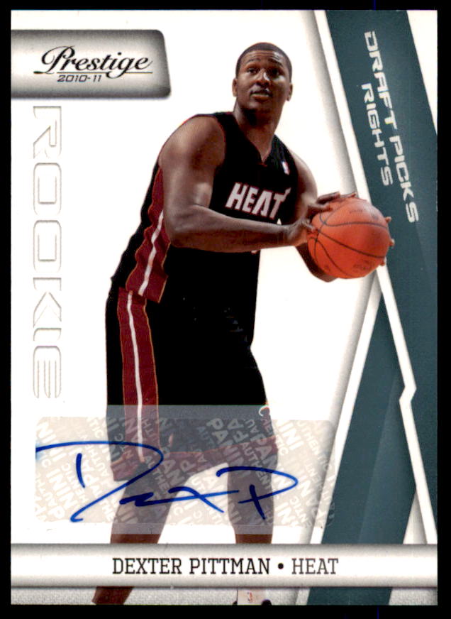 Dexter Pittman Rookie Card 2010-11 Prestige Draft Picks Rights Autographs #240  Image 1