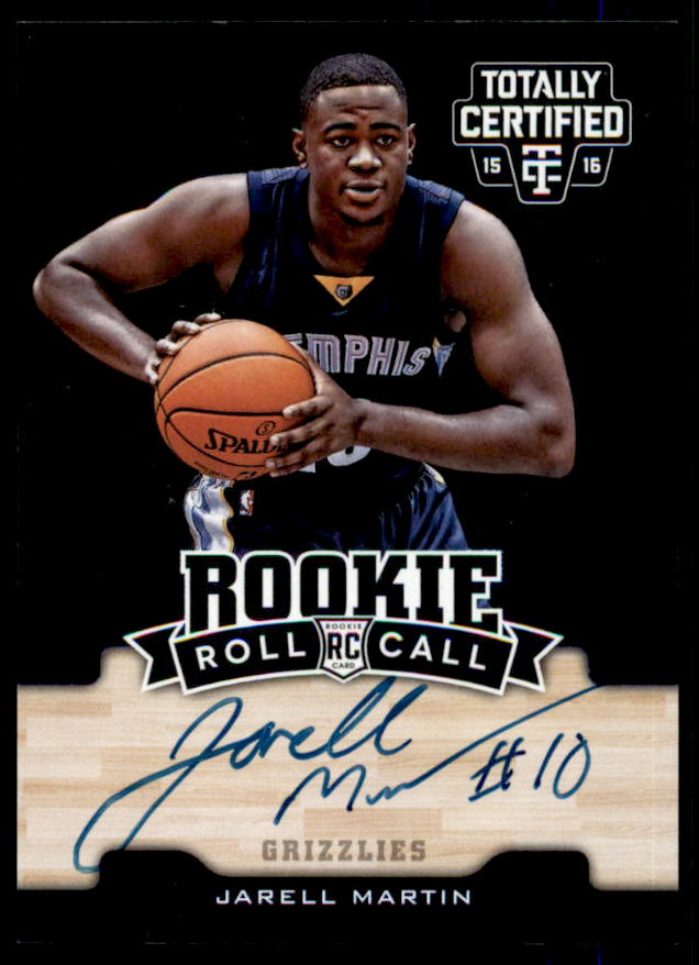 Jarell Martin Card 2015-16 Totally Certified Rookie Roll Call Autographs #RRCJM  Image 1