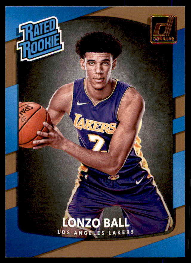 Lonzo Ball RR Rookie Card 2017-18 Donruss #199  Image 1