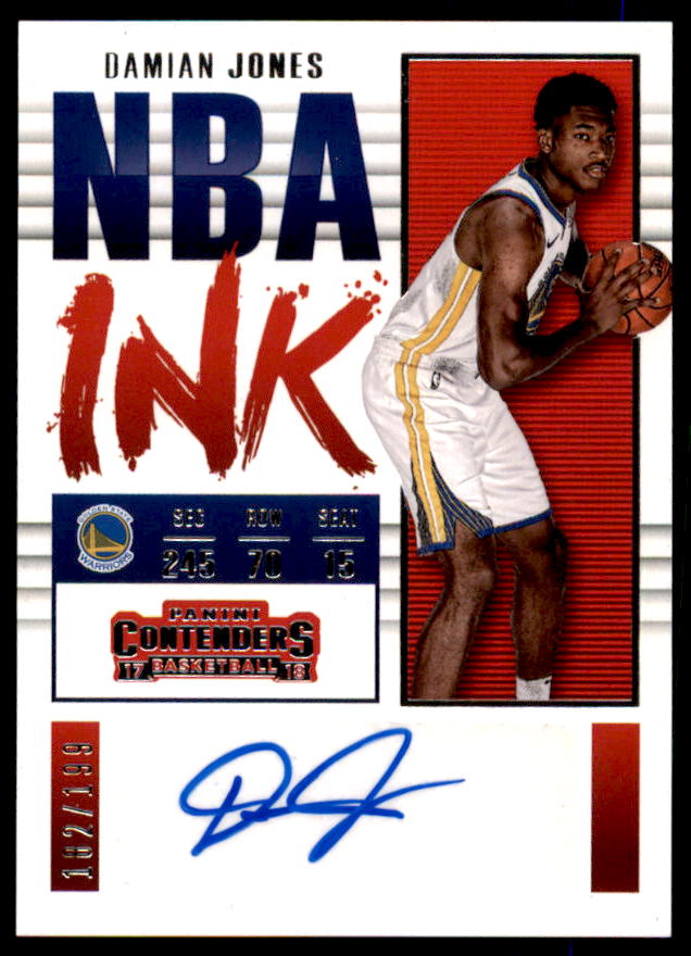 Damian Jones Rookie Card 2017-18 Panini Contenders NBA Ink #12  Image 1