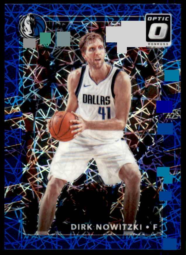 Dirk Nowitzki Card 2017-18 Donruss Optic Blue Velocity #34  Image 1