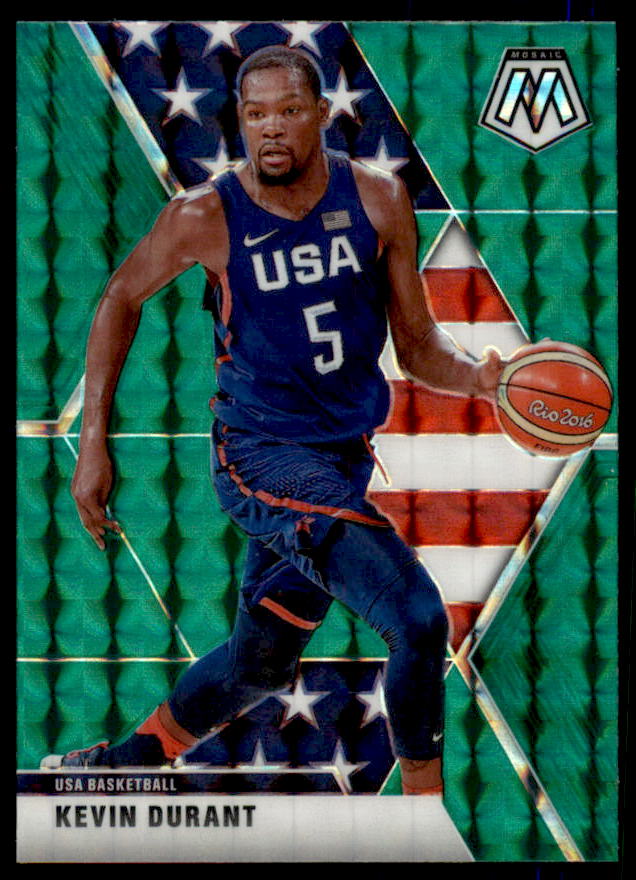 Kevin Durant Card 2019-20 Panini Mosaic Mosaic Green #251  Image 1