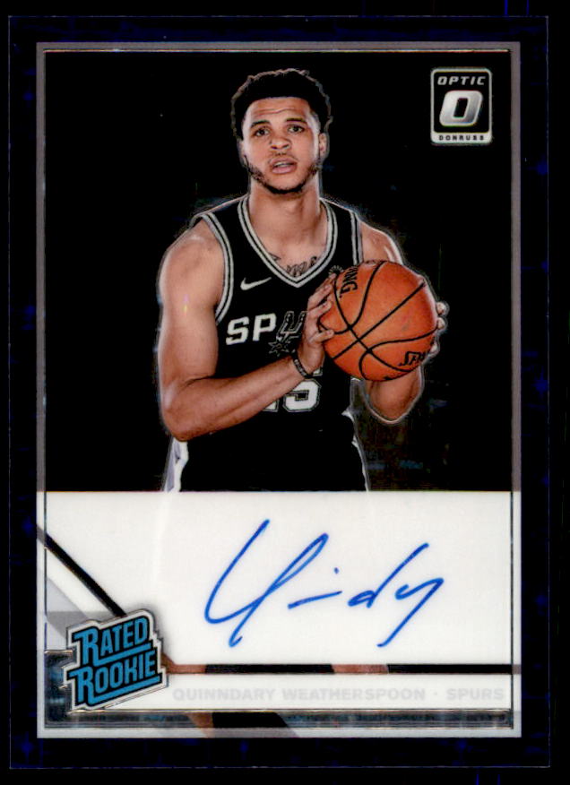 Q. Weatherspoon 2019-20 Donruss Optic Rated Rookies Signatures Purple Star #175  Image 1