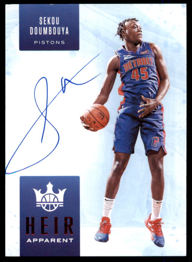 Sekou Doumbouya Card 2019-20 Court Kings Heir Apparent Autographs Ruby #20  Image 1