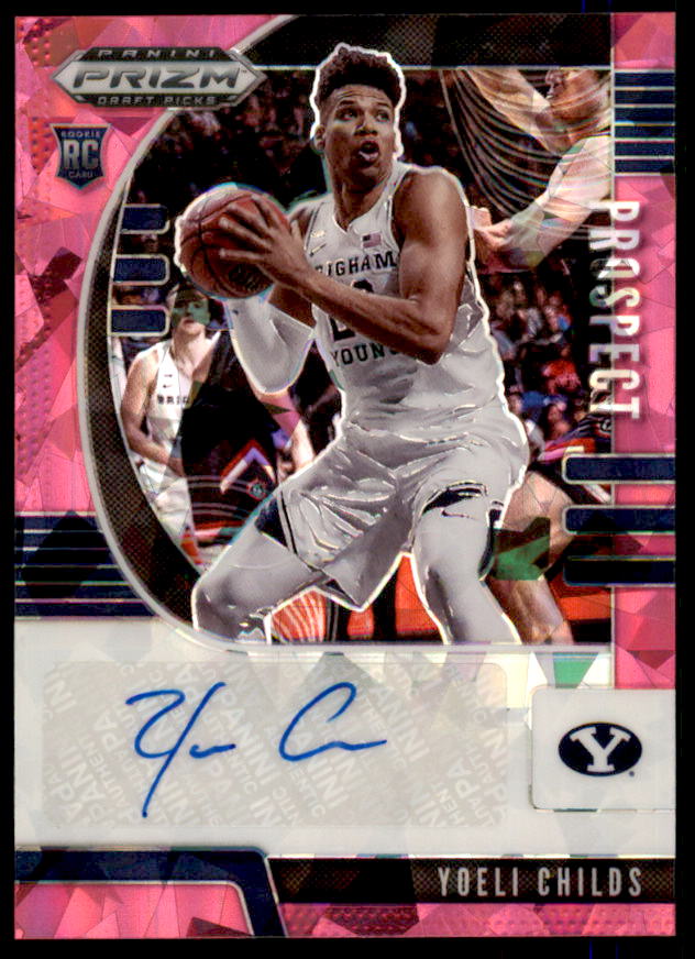 Yoeli Childs 2020-21 Panini Prizm Draft Picks Prospect Autographs Pink Ice #71  Image 1