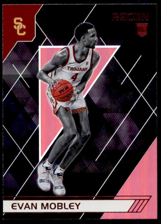 Evan Mobley/Recon Rookie Card 2021-22 Panini Chronicles Draft Picks Pink #122  Image 1