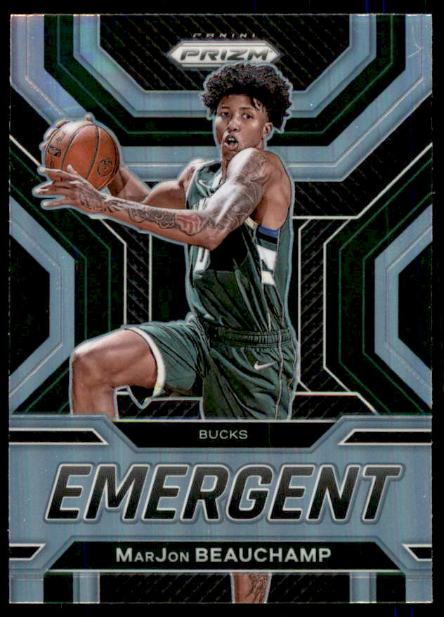 MarJon Beauchamp Rookie Card 2022-23 Panini Prizm Emergent Prizms Green #3  Image 1