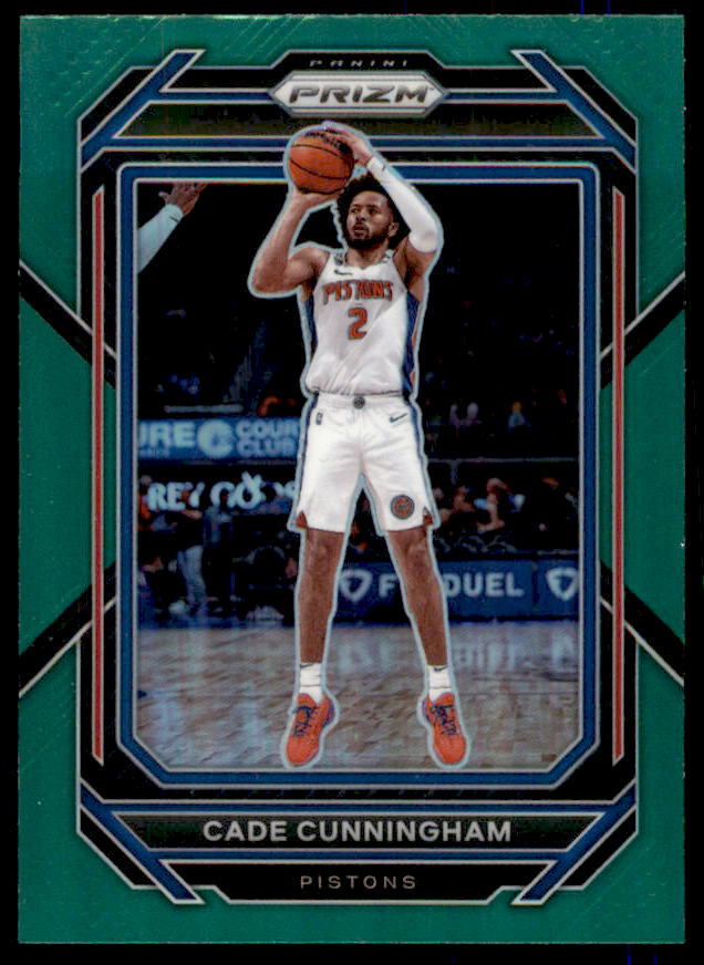 Cade Cunningham Card 2022-23 Panini Prizm Prizms Green #89  Image 1