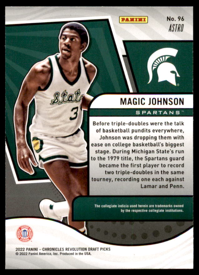 Magic Johnson Card 2022-23 Panini Chronicles Draft Picks Revolution Astro #96  Image 2