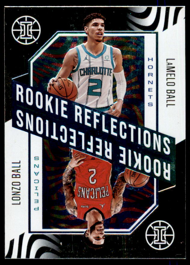 LaMelo Ball/Lonzo Ball RC 2020-21 Panini Illusions Rookie Reflection Emerald #2  Image 1