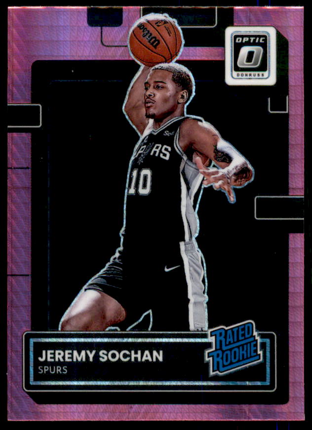 Jeremy Sochan RR Rookie Card 2022-23 Donruss Optic Hyper Pink #236  Image 1