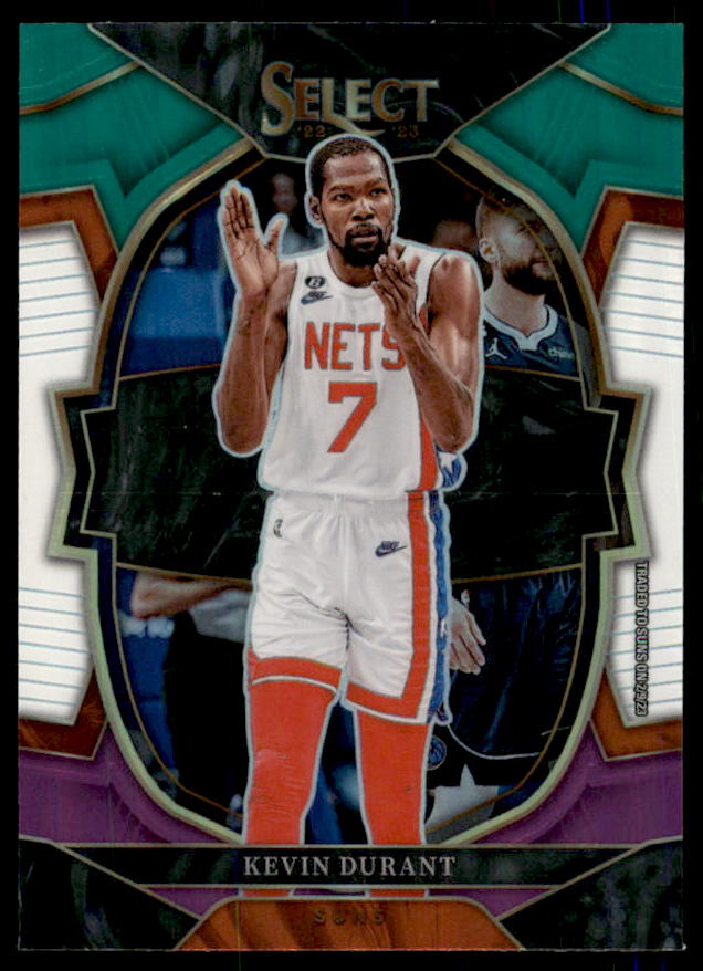 Kevin Durant Card 2022-23 Select Prizms Green White Purple #37  Image 1