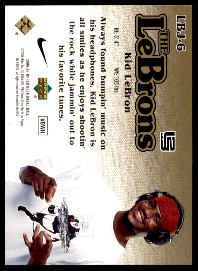 LeBron James Card 2006-07 Upper Deck The LeBrons #6  Image 2