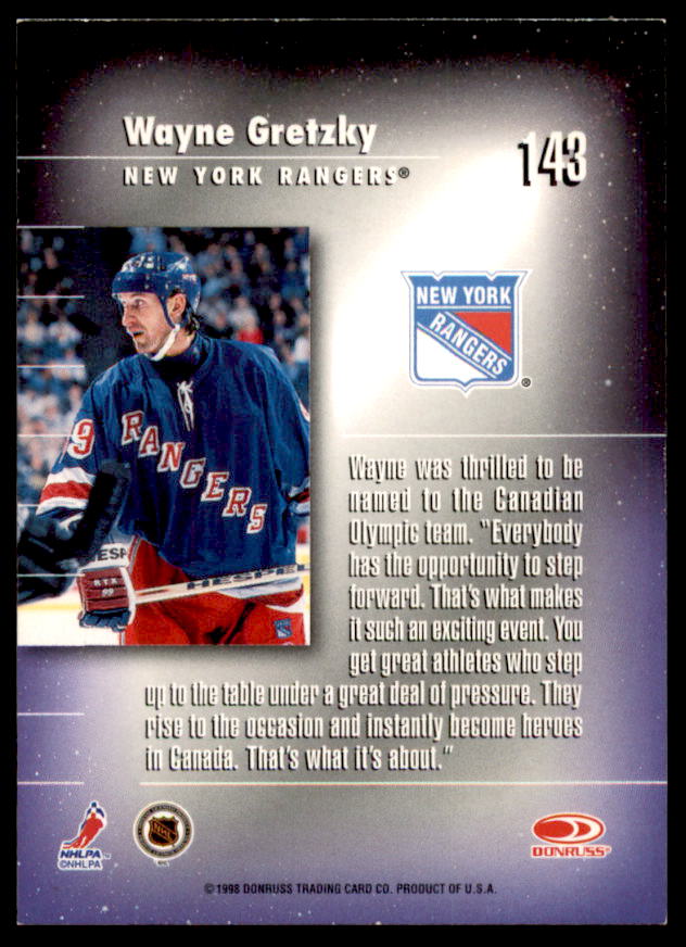 Wayne Gretzky G Card 1997-98 Donruss Elite #143  Image 2