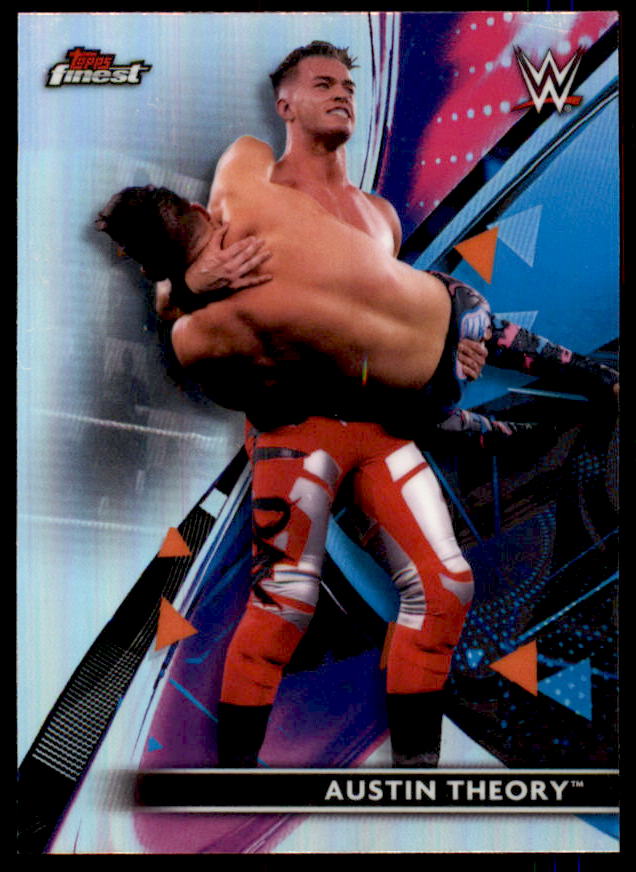 Austin Theory Card 2021 Finest WWE Refractors #77  Image 1