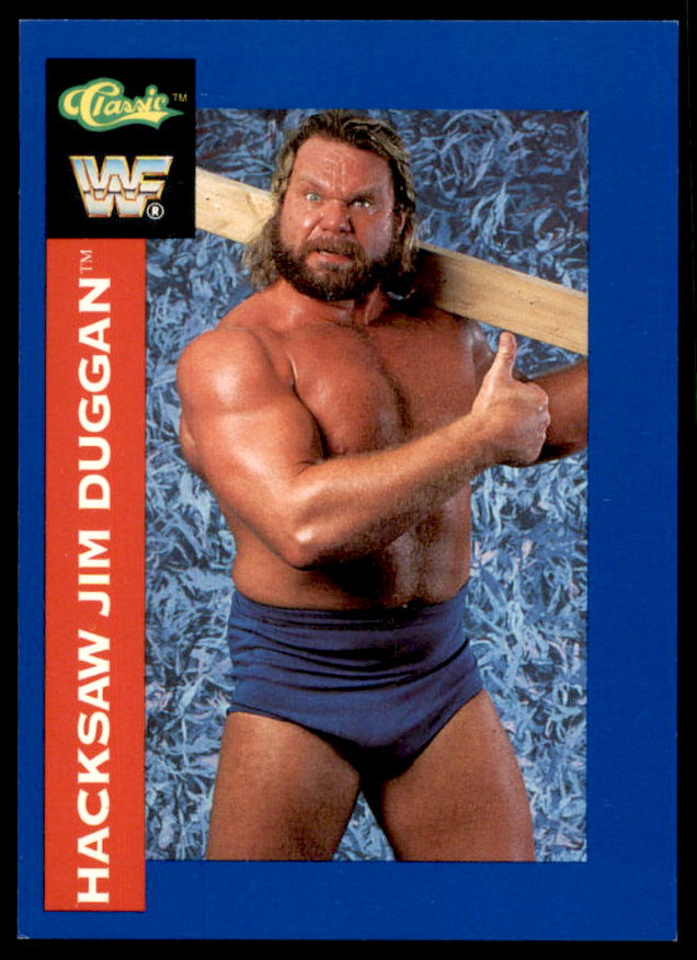 Hacksaw Jim Duggan Card 1991 Classic WWF Superstars #126  Image 1