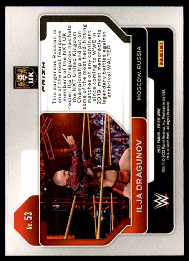 Ilja Dragunov Card 2022 Panini Prizm WWE Prizms Red White and Blue #53  Image 2