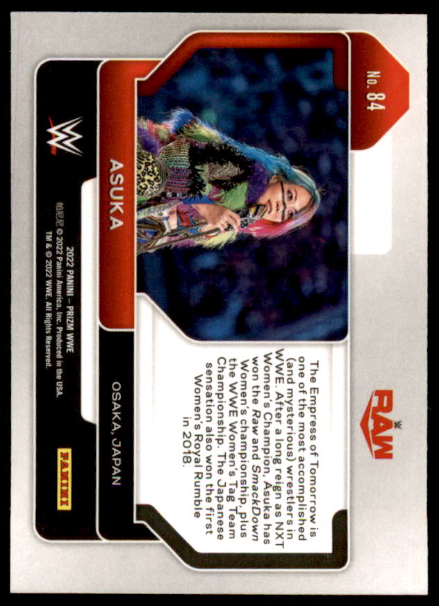 Asuka Card 2022 Panini Prizm WWE #84  Image 2