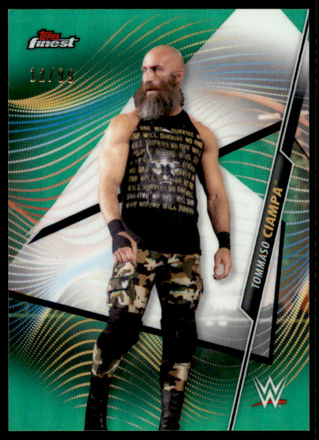 Tommaso Ciampa Card 2020 Finest WWE Green Refractors #95  Image 1