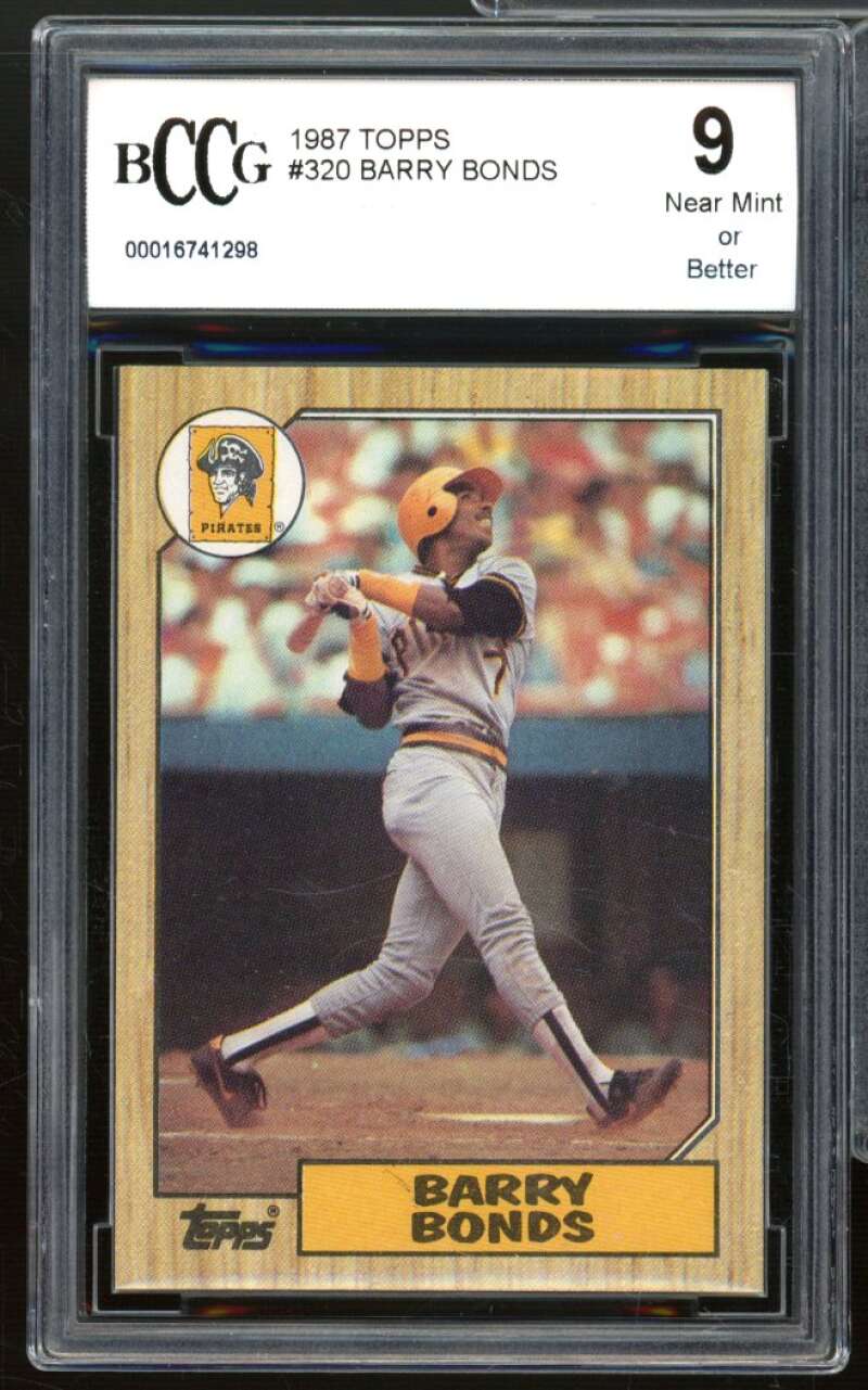 Barry Bonds Rookie Card 1987 Topps #320 BCCG 9 Near Mint+ Image 1