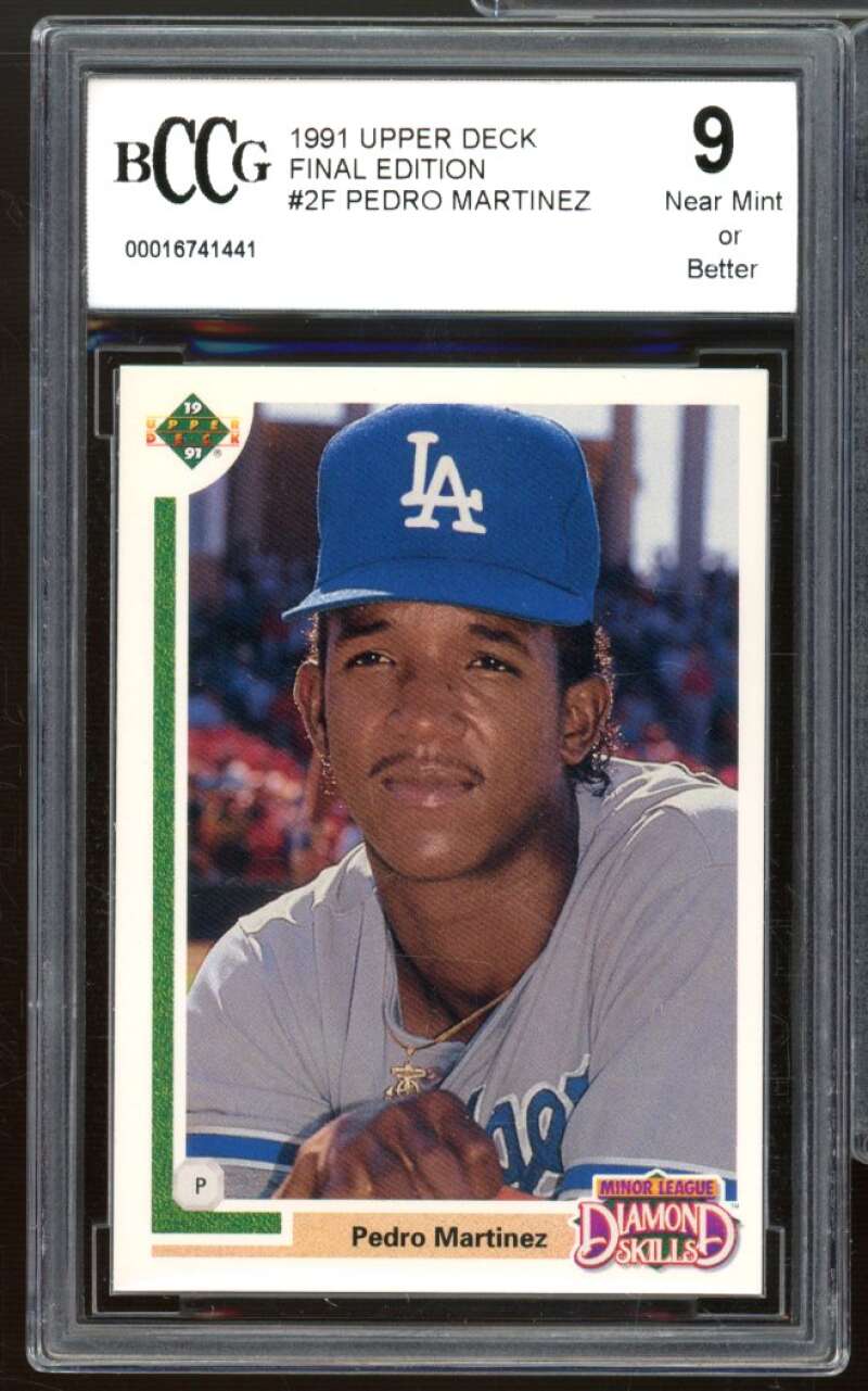 Pedro Martinez Rookie Card 1991 Upper Deck Final Edition #2F BCCG 9 Near Mint+ Image 1