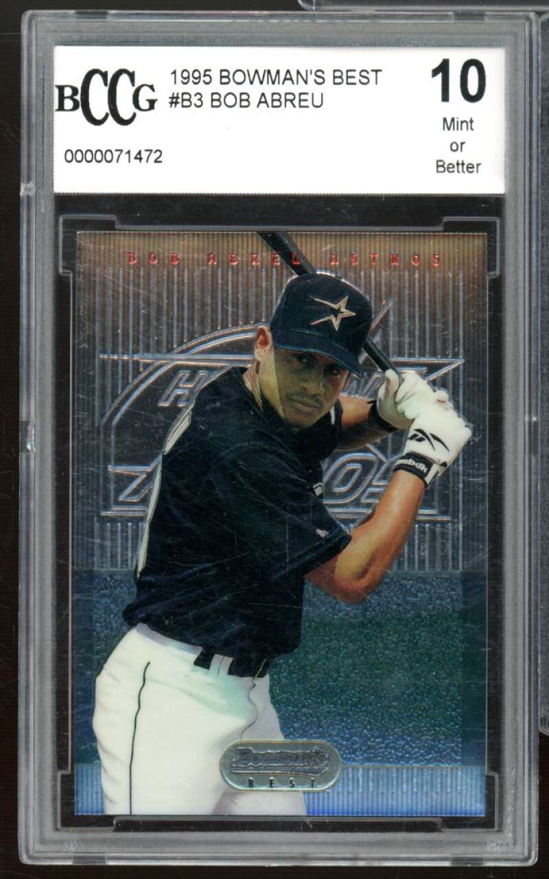 Bobby Abreu Rookie Card 1995 Bowman's Best #3 BCCG 10 Mint+ Image 1