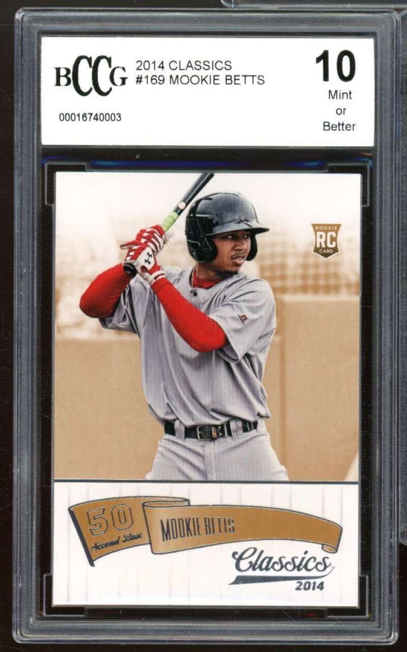 Mookie Betts Rookie Card 2014 Classics #169 BCCG 10 Mint+ Image 1