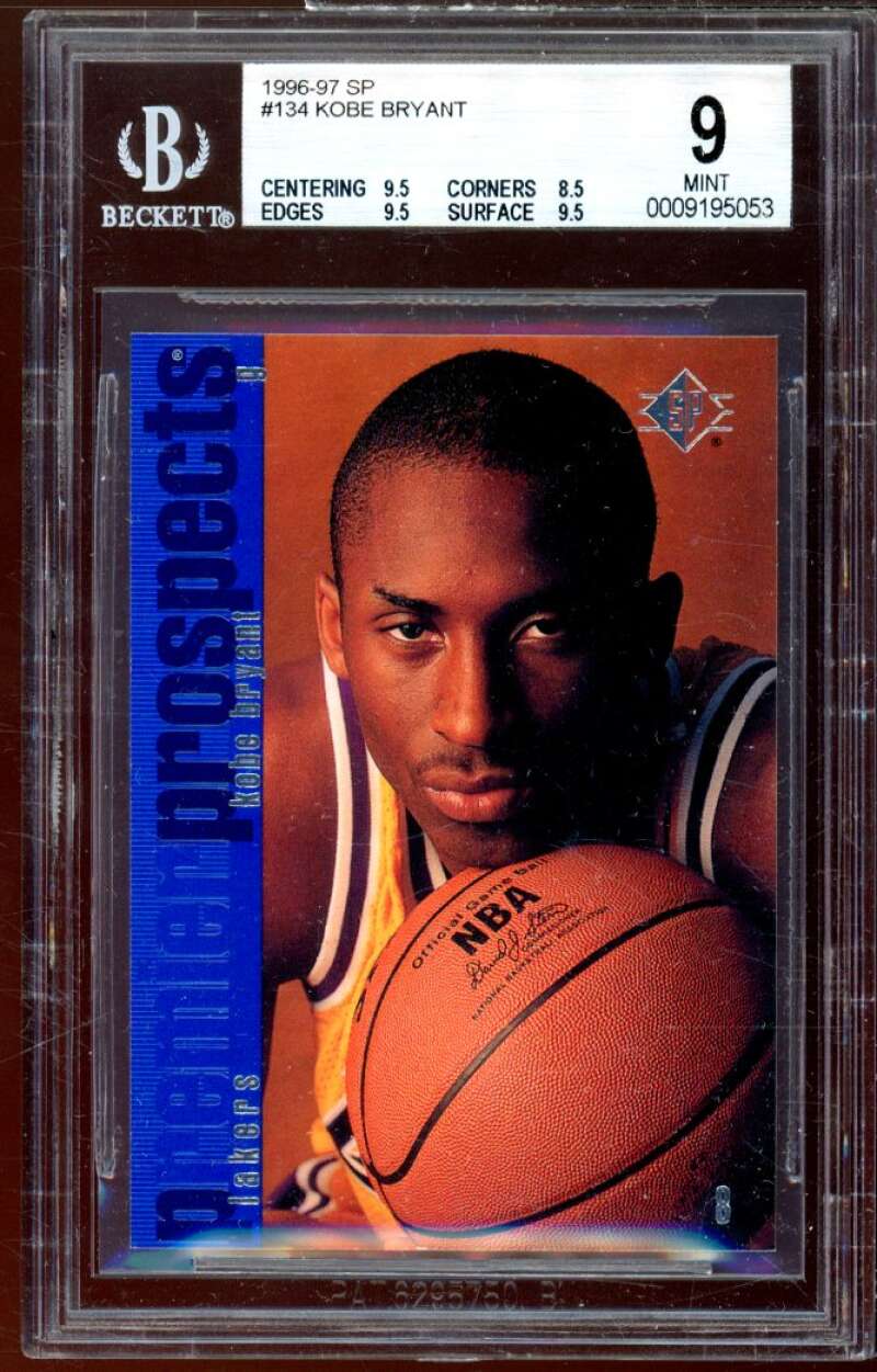 Kobe Bryant Rookie Card 1996-97 SP #134 BGS 9 (9.5 8.5 9.5 9.5) Image 1