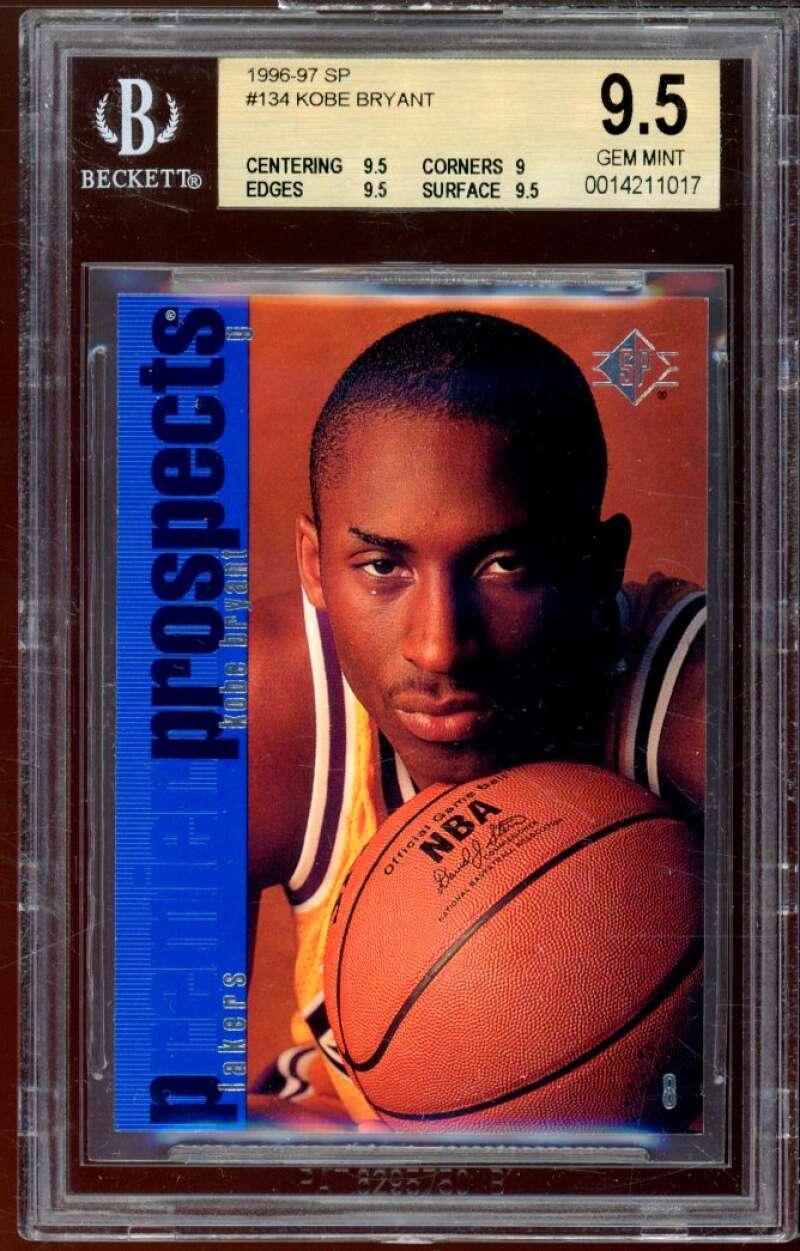 Kobe Bryant Rookie Card 1996-97 SP #134 BGS 9.5 (9.5 9 9.5 9.5) Image 1