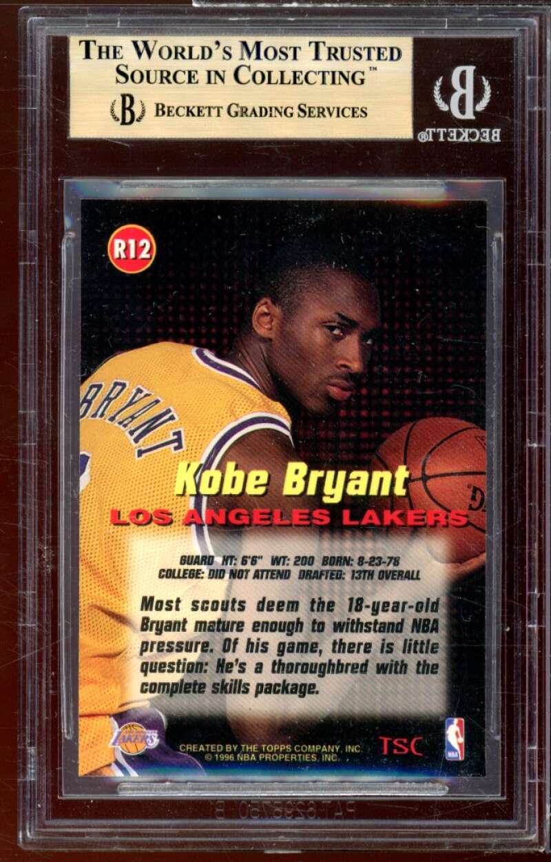 Kobe Bryant Rookie Card 1996-97 Stadium Club Rookies I #R12 BGS 9.5 Image 2