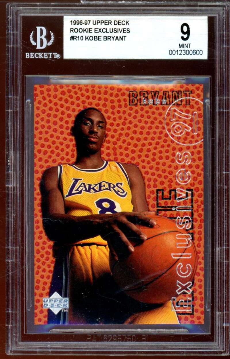 Kobe Bryant Rookie Card 1996-97 Upper Deck Rookie Exclusives #R10 BGS 9 Image 1