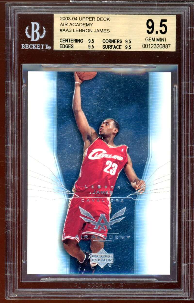 LeBron James RC 2003-04 UD Air Academy LeBron James #3 BGS 9.5 (9.5 9.5 9.5 9.5) Image 1