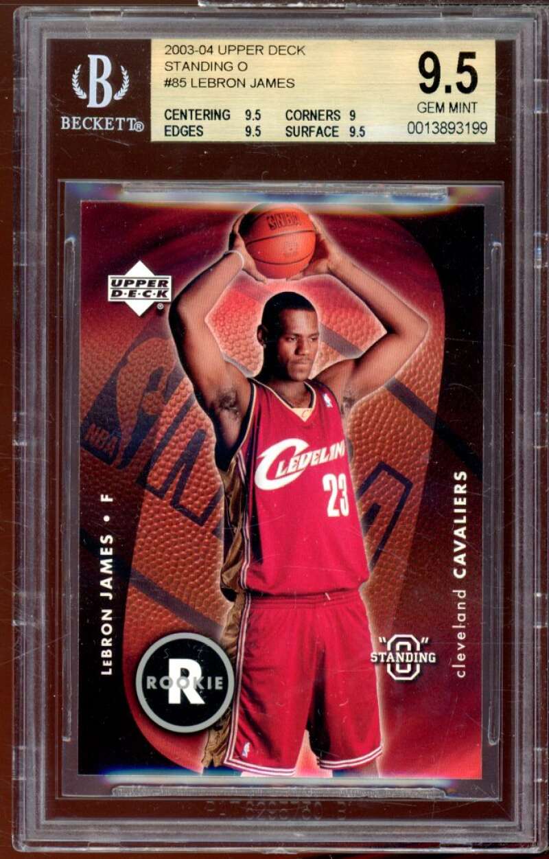 LeBron James Rookie 2003-04 Upper Deck Standing O #85 BGS 9.5 (9.5 9 9.5 9.5) Image 1