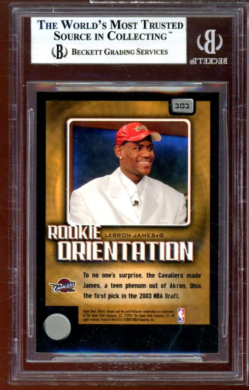 Lebron James Rookie Card 2003-04 Upper Deck Victory #101 BGS 8.5 (9.5 9 9 8) Image 2