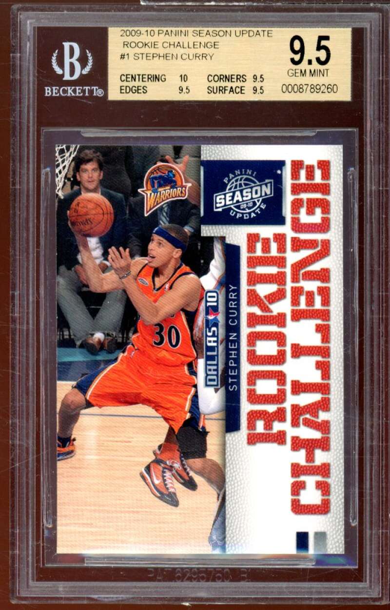 Stephen Curry Rookie 2009-10 Panini Season Update Rookie Challenge #1 BGS 9.5 Image 1