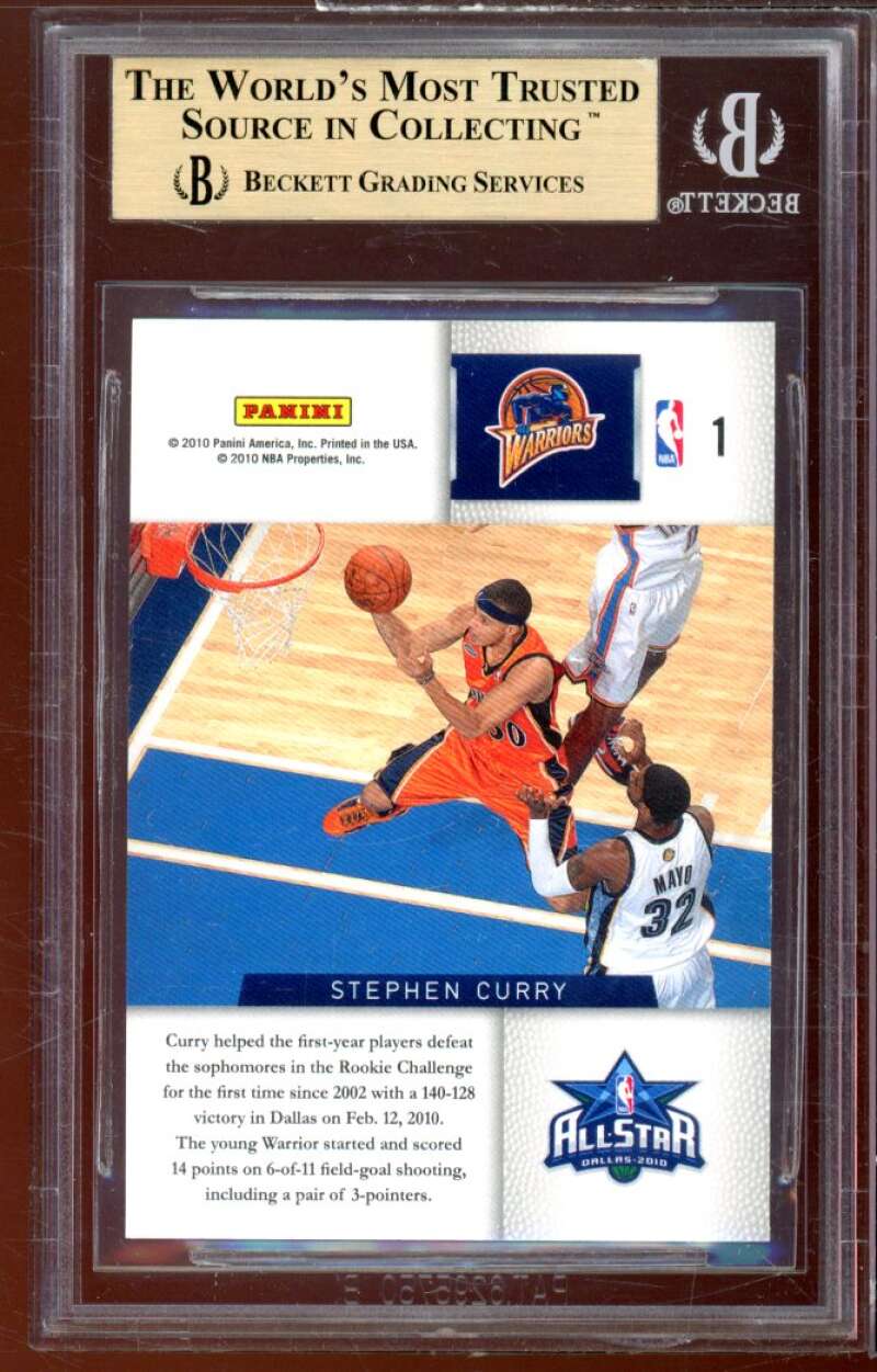 Stephen Curry Rookie 2009-10 Panini Season Update Rookie Challenge #1 BGS 9.5 Image 2