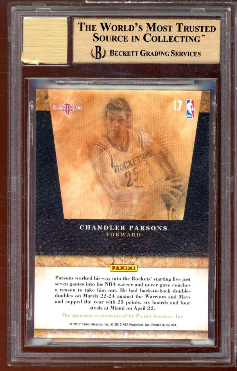 Chandler Parsons Rookie 2011-12 Leaf Limited DP Redemptions Auto #xrcz BGS 9.5 Image 2