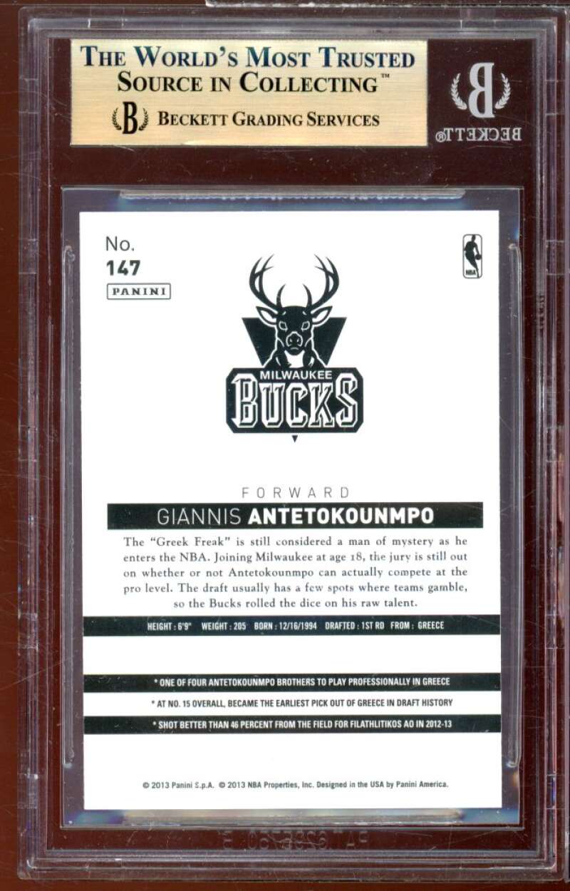 Giannis Antetokounmpo RC 2013-14 Hoops Chinese #147 BGS 9.5 (9.5 9.5 9.5 9.5) Image 2