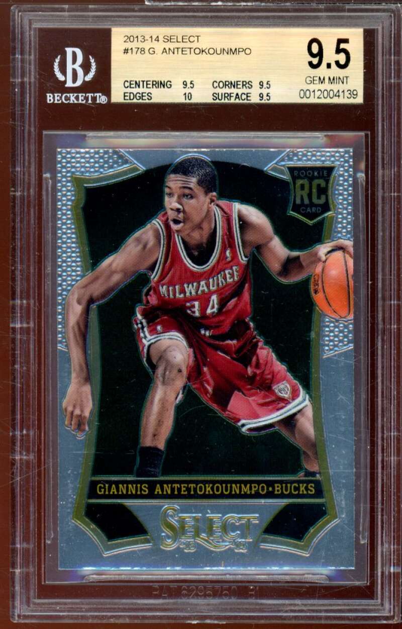 Giannis Antetokounmpo Rookie 2013-14 Panini Select #178 BGS 9.5 (9.5 9.5 10 9.5) Image 1