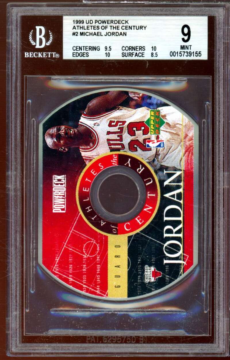 Michael Jordan 1998 UD Powerdeck Athletes The Century #2 BGS 9 (9.5 10 10 8.5) Image 1