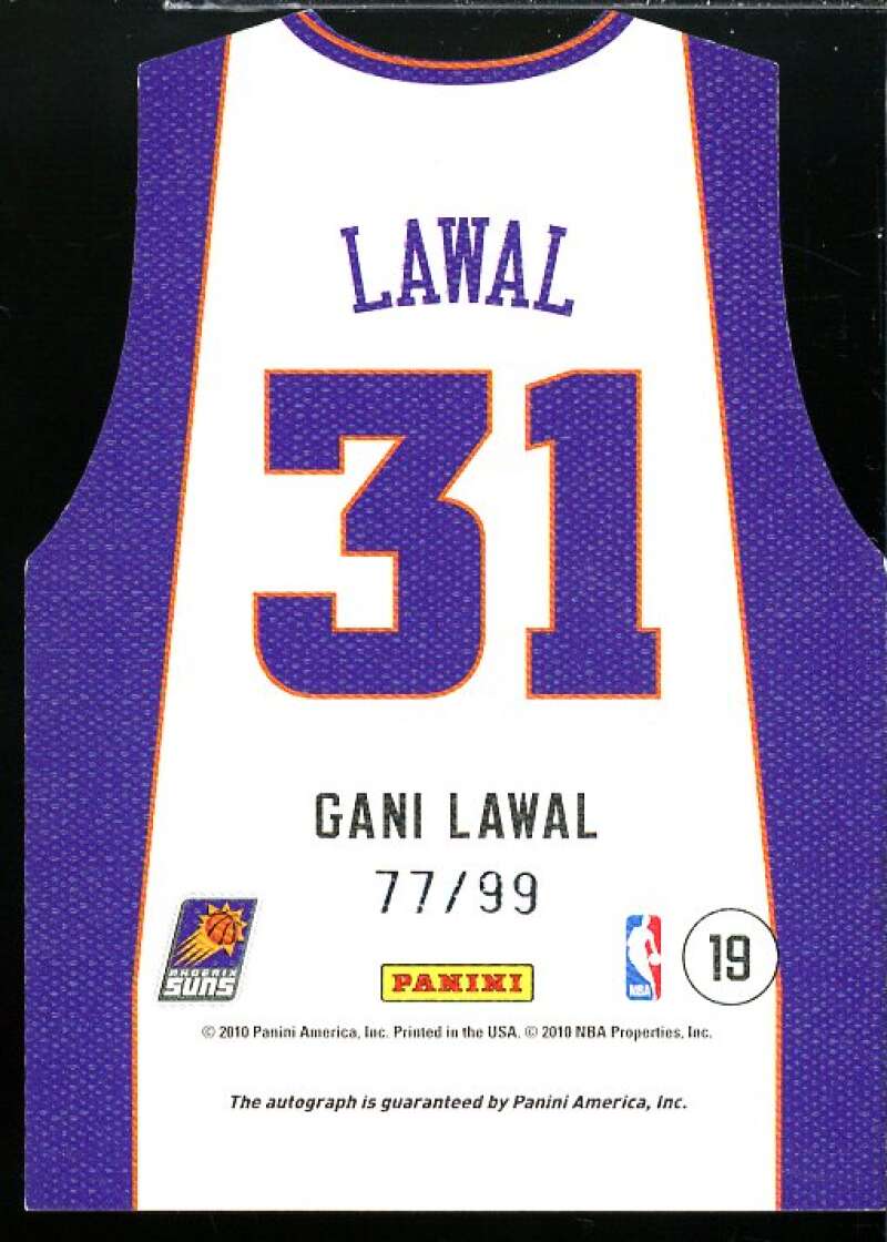 Gani Lawal Card 2010-11 Panini Threads Rookie Team Threads Home Autographs #19  Image 2