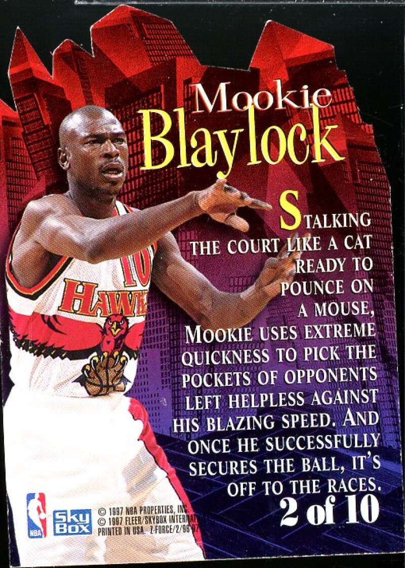 Mookie Blaylock Card 1996-97 Z-Force Little Big Men #2  Image 2