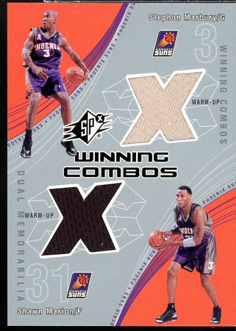 Stephon Marbury/Shawn Marion Card 2002-03 SPx Winning Combos #SMSM  Image 1