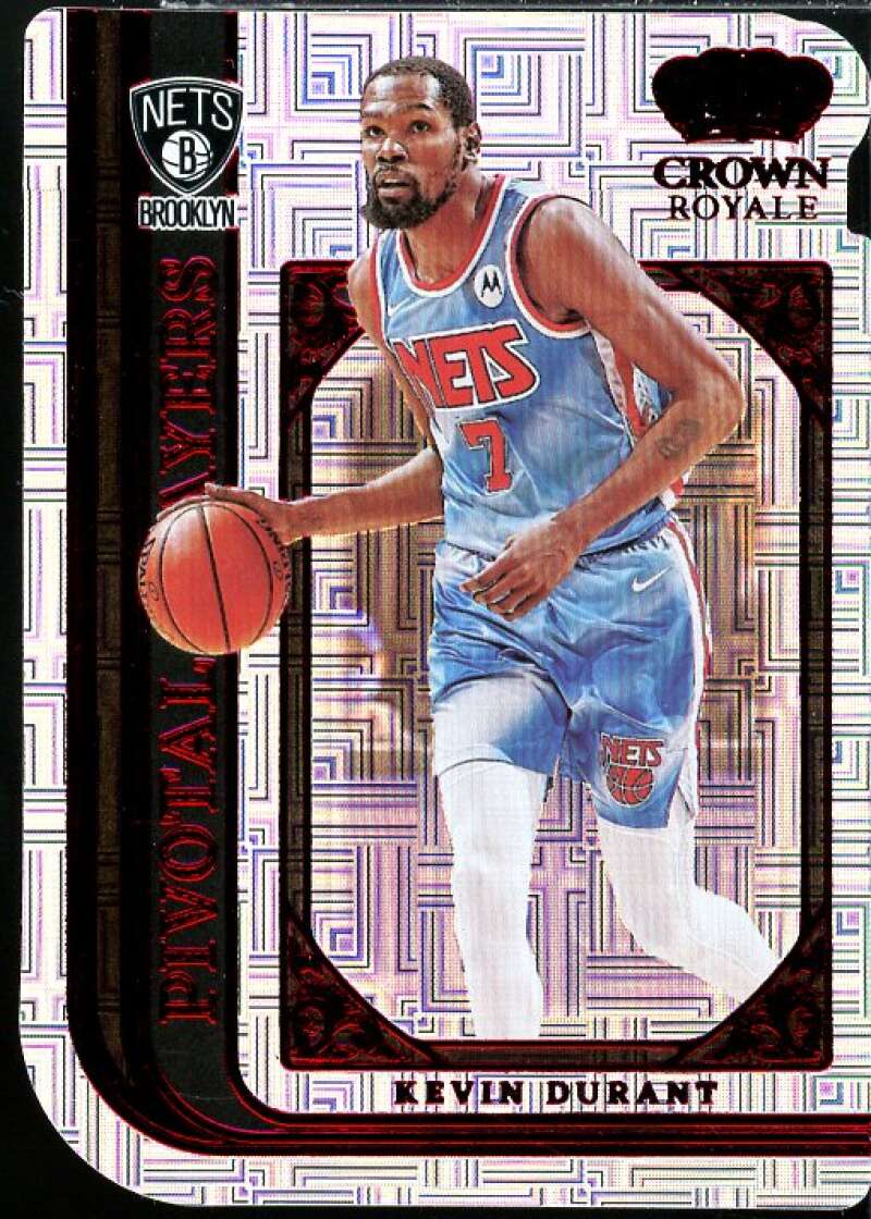 Kevin Durant Card 2021-22 Crown Royale Pivotal Players Asia Red #7  Image 1