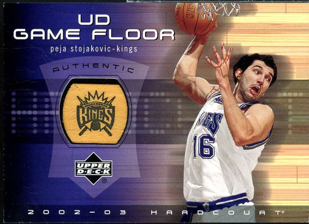 Peja Stojakovic Card 2002-03 Upper Deck Hardcourt UD Game Floor #PSF  Image 1