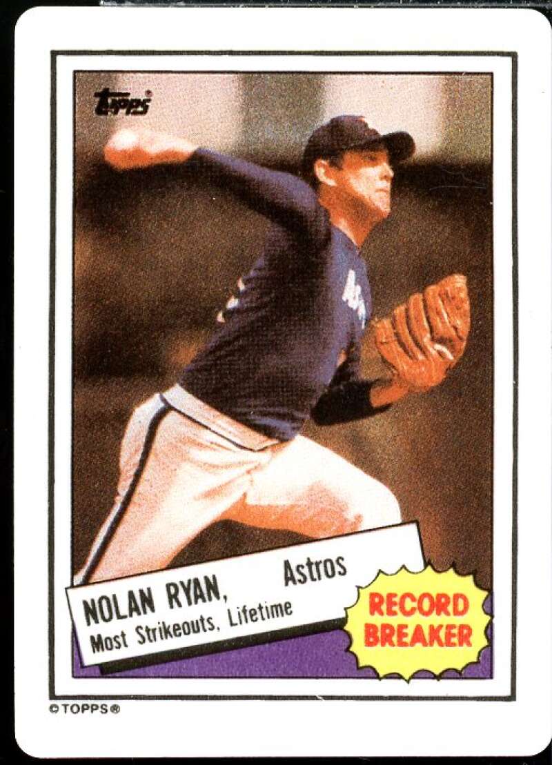Nolan Ryan/1985 Topps Card 1993 Hamilton Collection Nolan Ryan Porcelain #18  Image 1